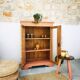Antique showcase, cupboard, glass cabinet, wood and terracotta, Parisian format