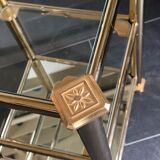 Solid Brass and Glass Side Table