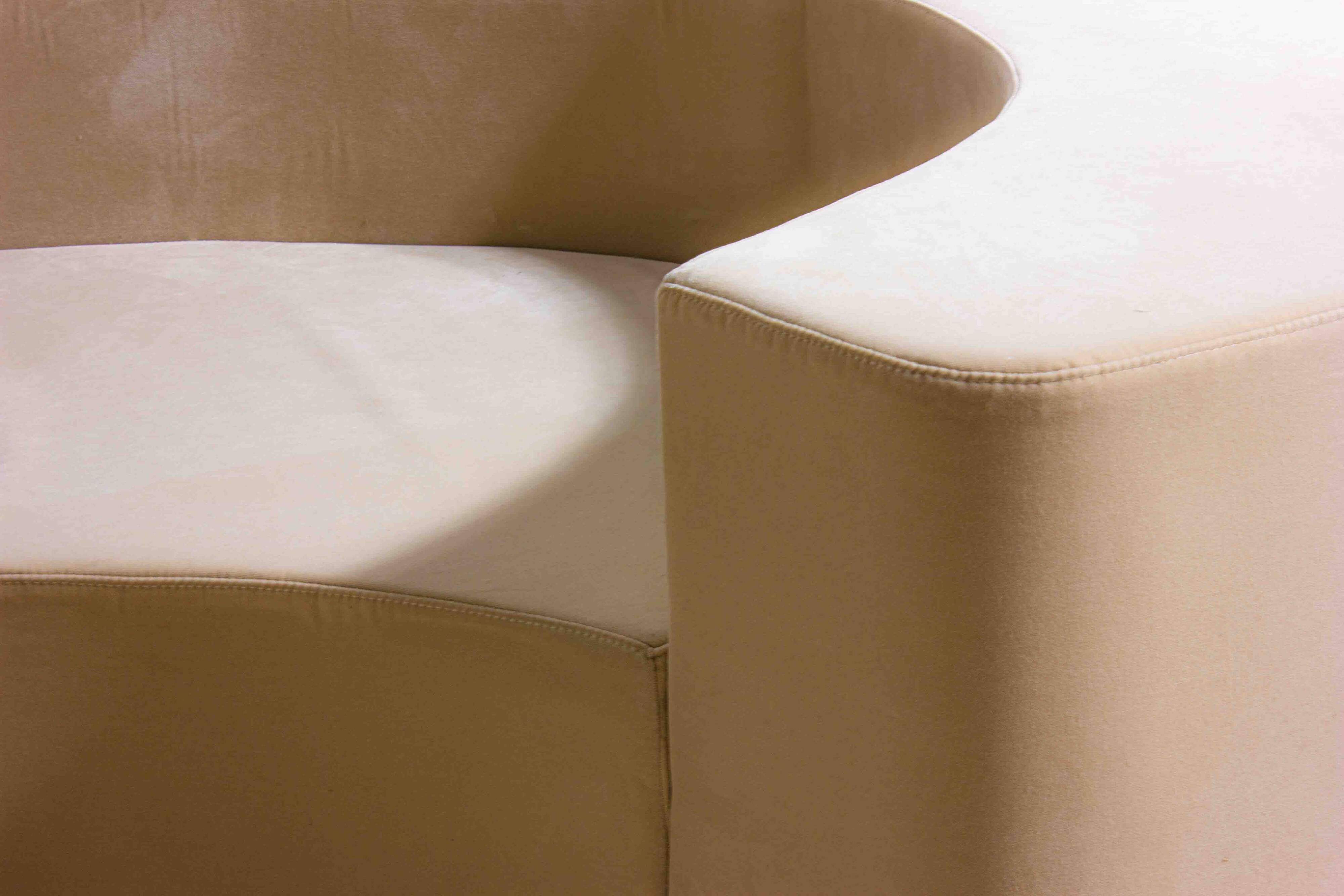 'Lara' sofa by Roberto Pamio for Stilwood in beige velvet, Italy 1958