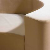'Lara' sofa by Roberto Pamio for Stilwood in beige velvet, Italy 1958