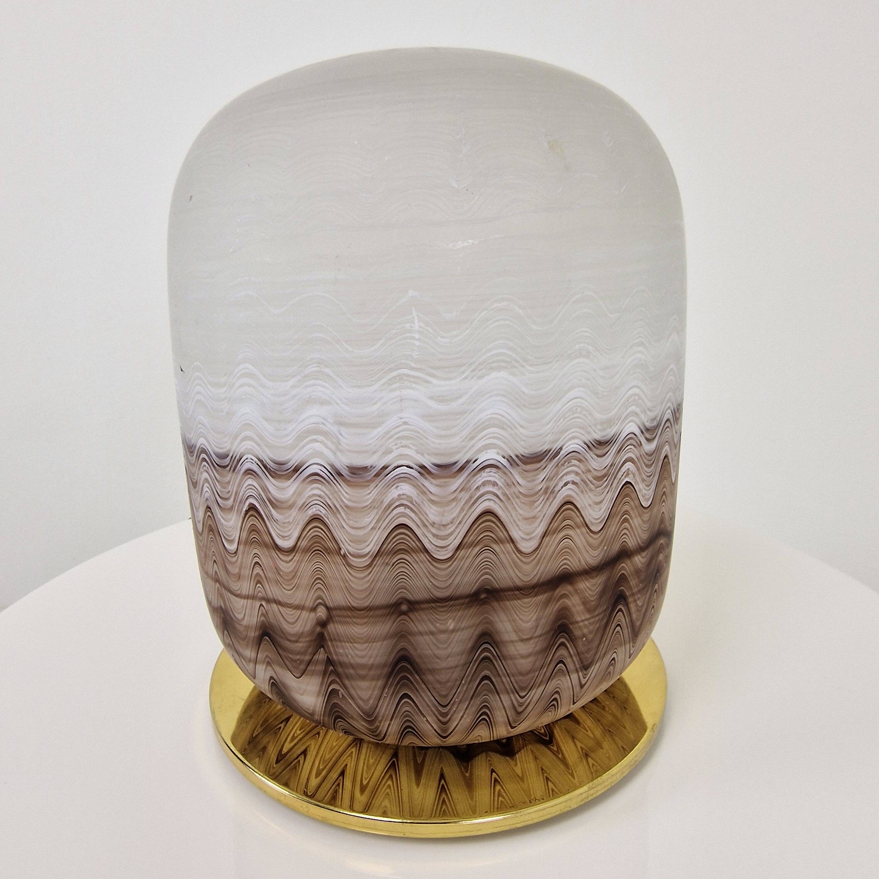 Vintage Hand-Blown Murano Glass Table Lamp, Italy, circa 1970