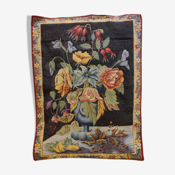 Tapestry of Flanders Point de Meurins 'Bouquet of flowers' by Jules Pansu, MOF