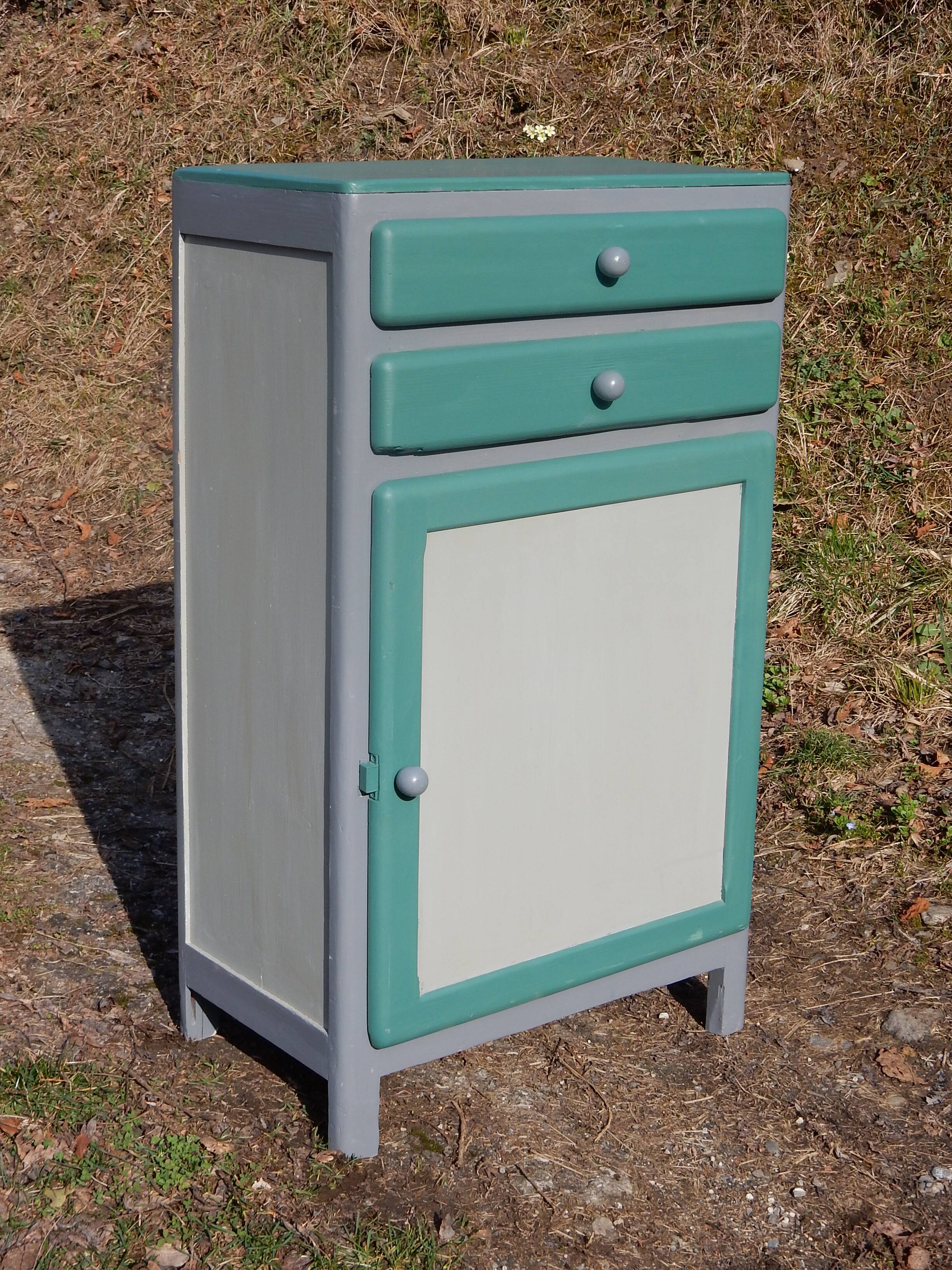 Jam cupboard / Small vintage mado buffet in restored fir