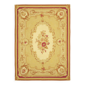 Handmade European Vintage Aubusson Kilim 261 cm x 362 cm