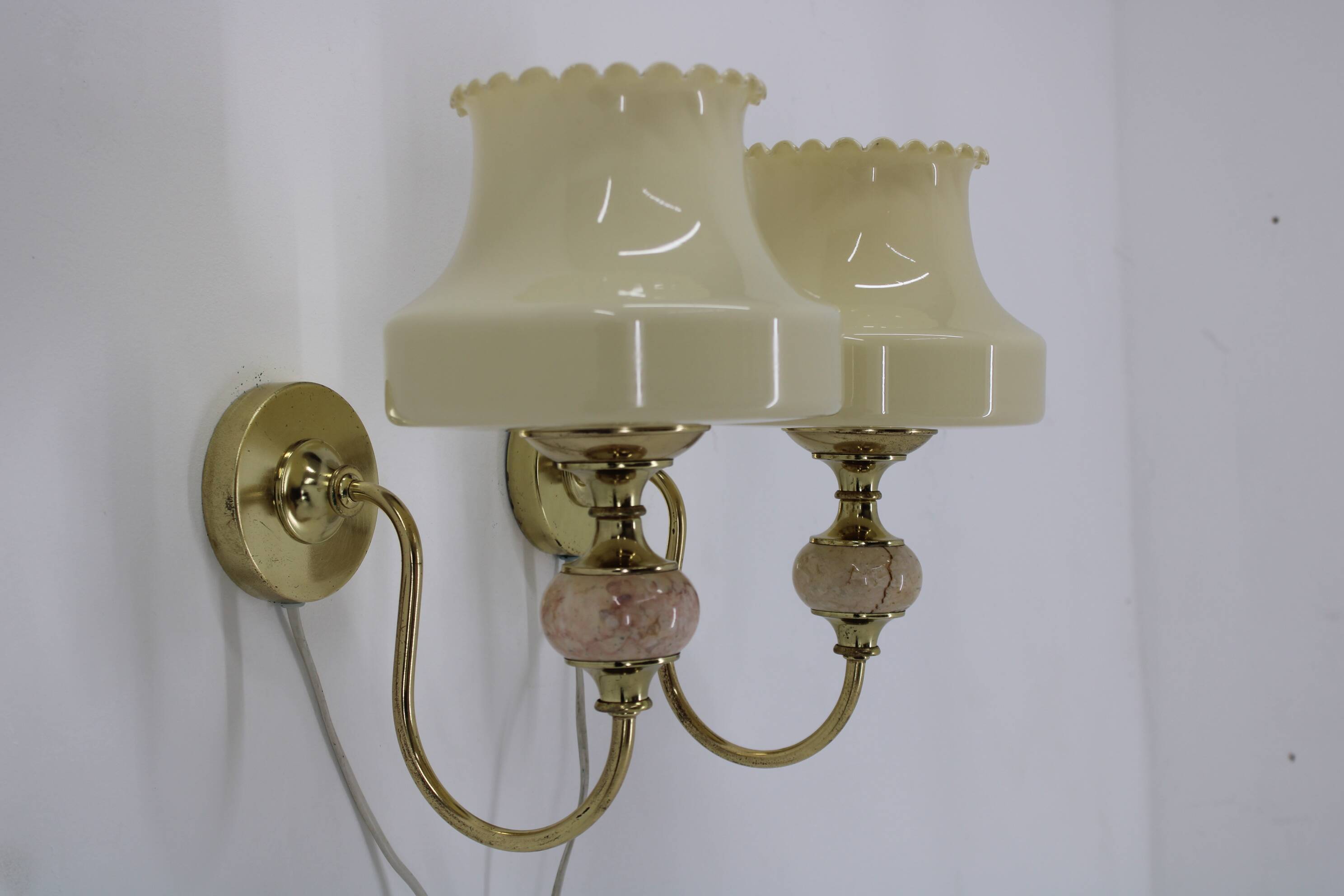 1970s Pair of Wall Lamps, Czechoslovakia