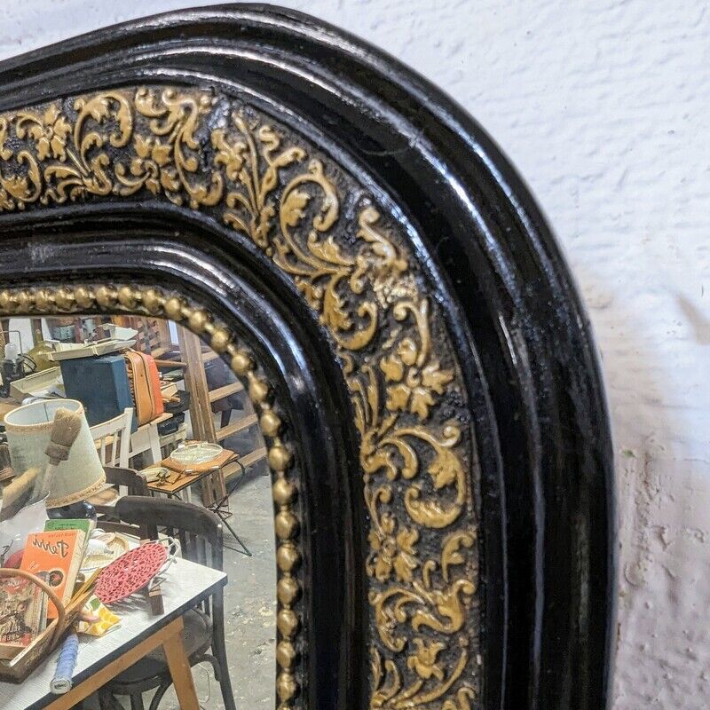 Mirror Louis Philippe black and gold