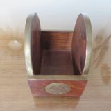 6 coasters in rosewood and brass 1970