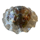 Vintage textured glass ceiling light in polychrome, Murano/grani style.