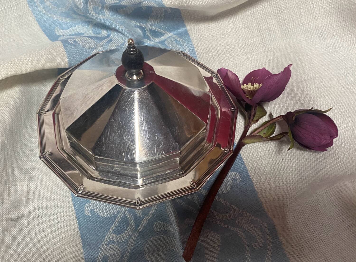 Gainsborough stamped silver plated butter dish