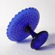 Blue Glass Cake Stand by Glimma Glasbruk / Glimåkra / Sweden / 1960s