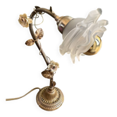 Lampe tulipe en laiton