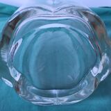 Glass vase polylobe serious pattern foliage