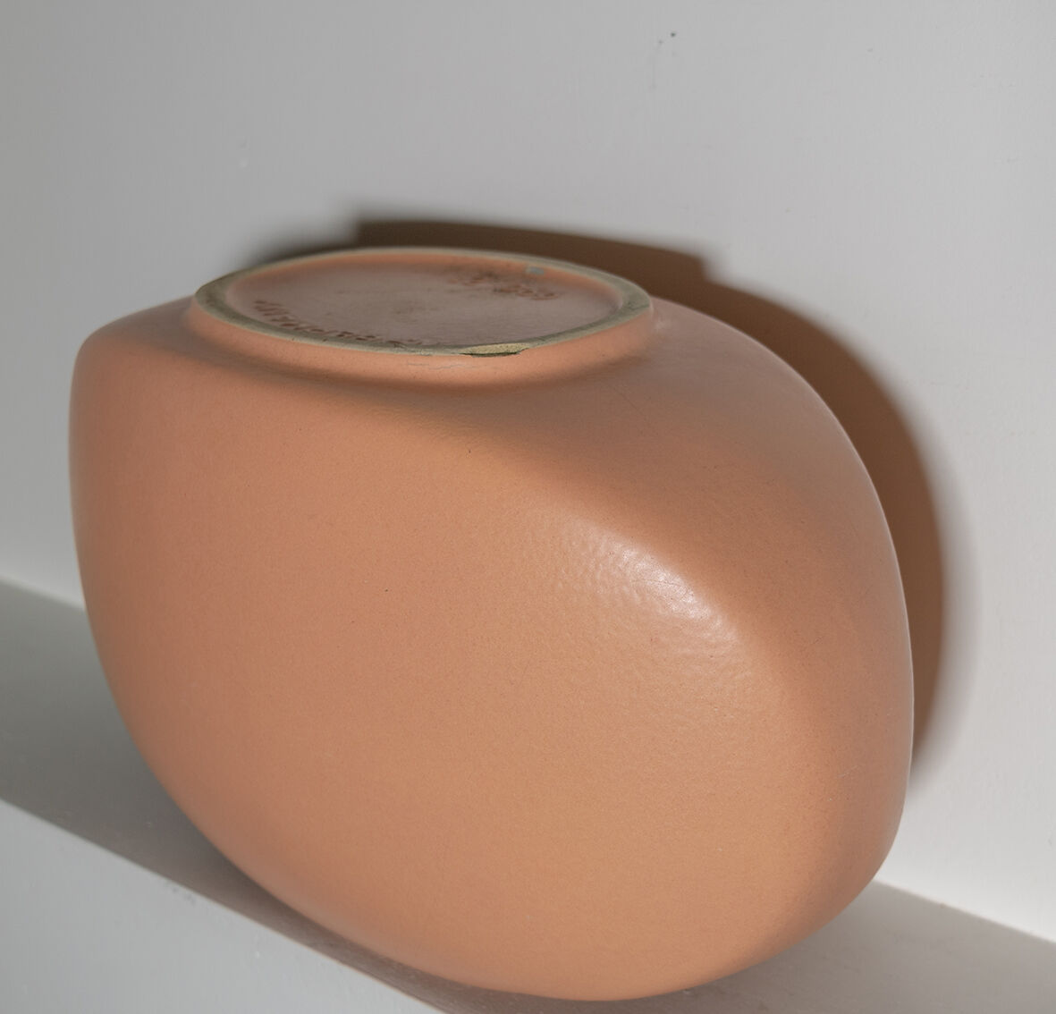 Oval ceramic vase
