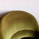 Art Deco green velvet toadstool armchair