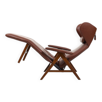 Chaise longue en teck par Henry W. Klein pour Bramin 1950s