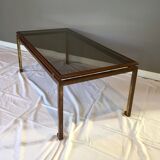 Rectangular gold wrought iron coffee table on sheet, Ramsay House