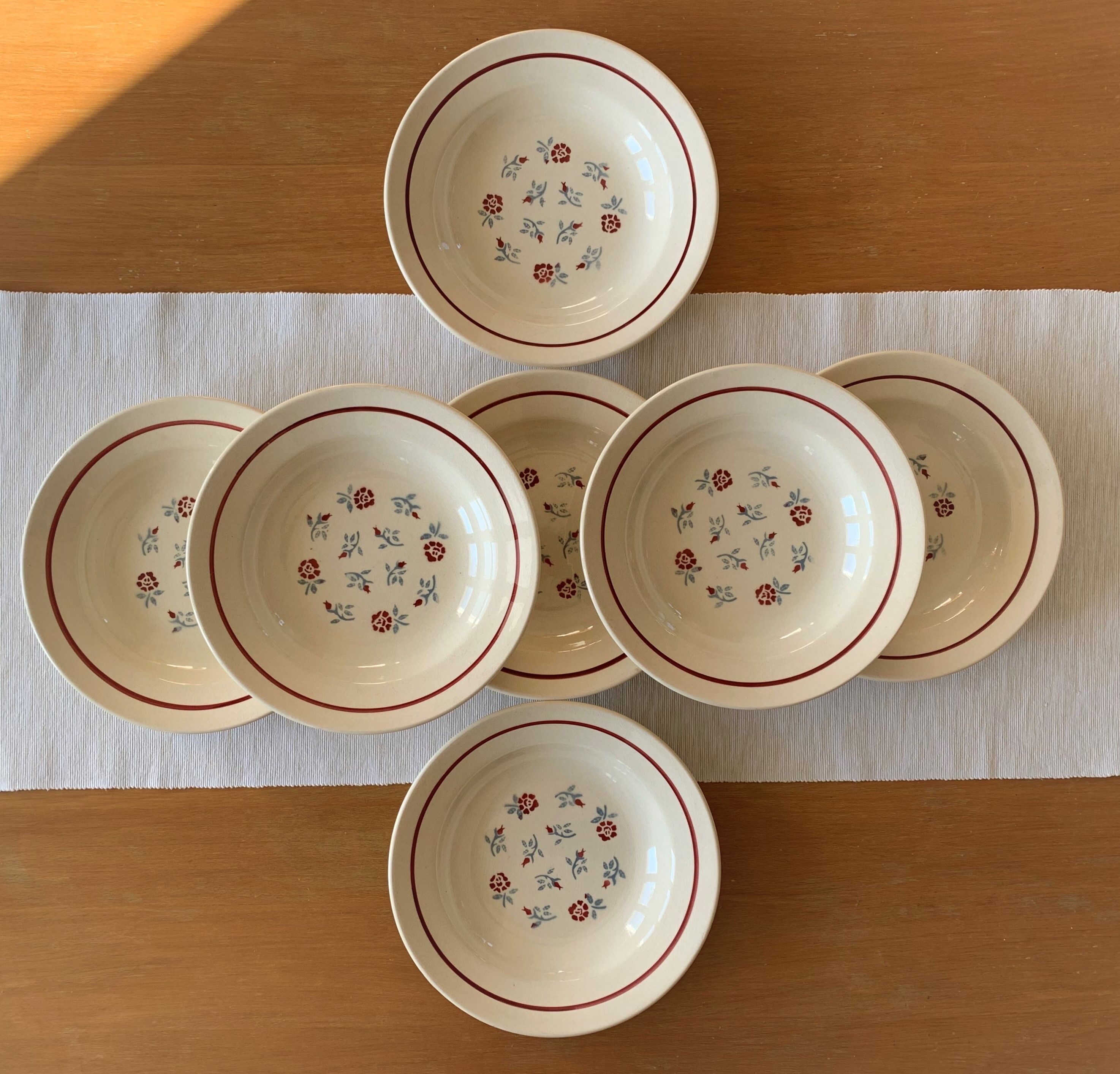 6 Assiettes à Dessert Faience De Pexonne Fénal Frères Décor Fleurs Des Champs 214299