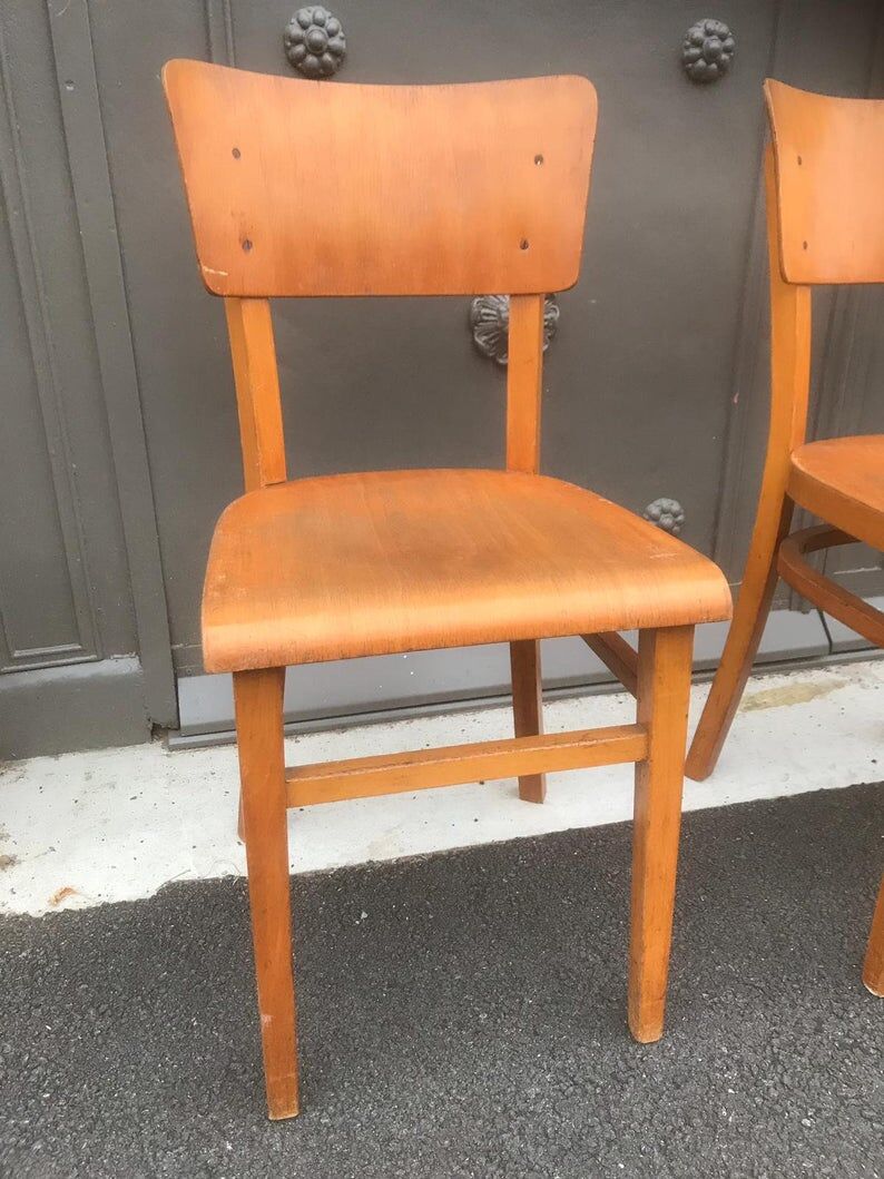 Vintage Thonet bistro chairs 1950