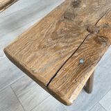 Primitive oak bench