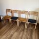 Set of 4 ribbed fabric chairs