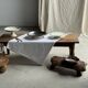 Shallow dish in stainless steel and wood H4 D20