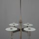 Machine Age Nickel-Plated 4-Flamming Chandelier, 1920s