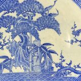 19th, Large Antique Japanese Blue & White Porcelain Imari Plate