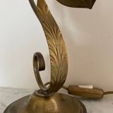 Lampe fleur en laiton