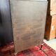 Antique English wooden display cabinet - Curved legs & 3 shelves