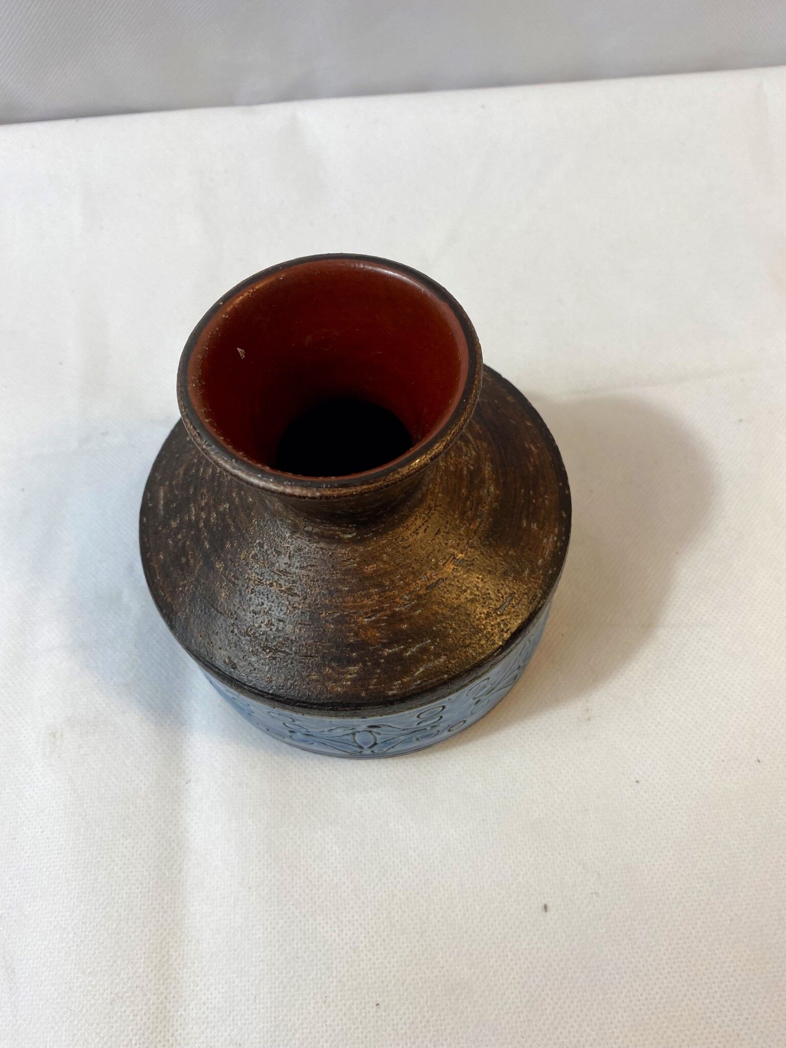 Scandinavian sandstone vase Sweden 60s