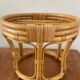 Vintage rattan ottoman from the 70s