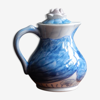 Chinese ceramic teapot water lily pattern