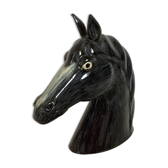 Black horsehead paperweight