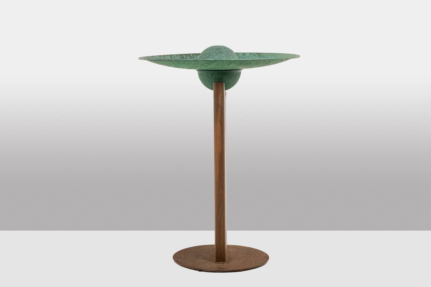 Tom Torrens. Fountain in corten and oxidised copper. 1990s.