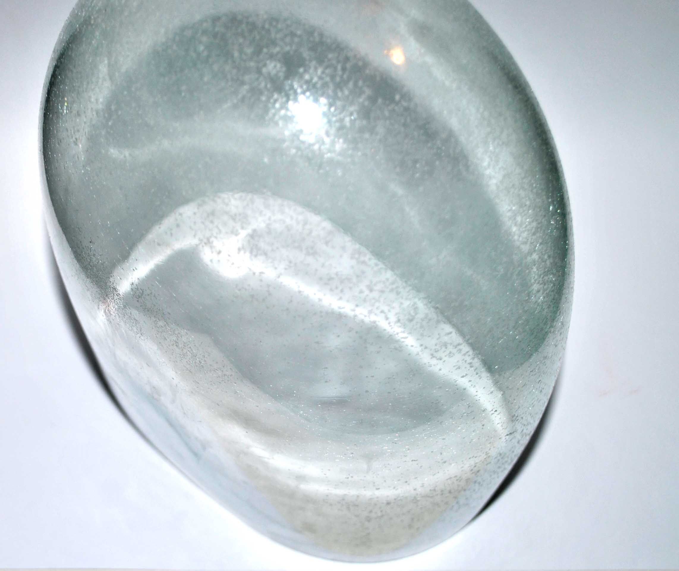 Old globe in blown glass - large oval bell - cabinet of curiosity 36cm