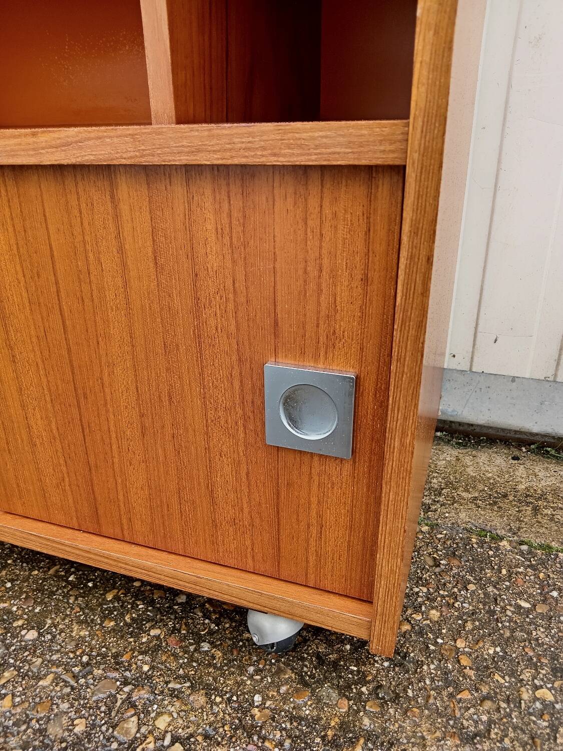 Vintage teak hifi cabinet by Berlioz 1970