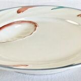 Set of 6 old Digoin Sarreguemines asparagus slushie plates
