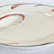 Set of 6 old Digoin Sarreguemines asparagus slushie plates