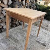 Renovated wooden farmhouse table