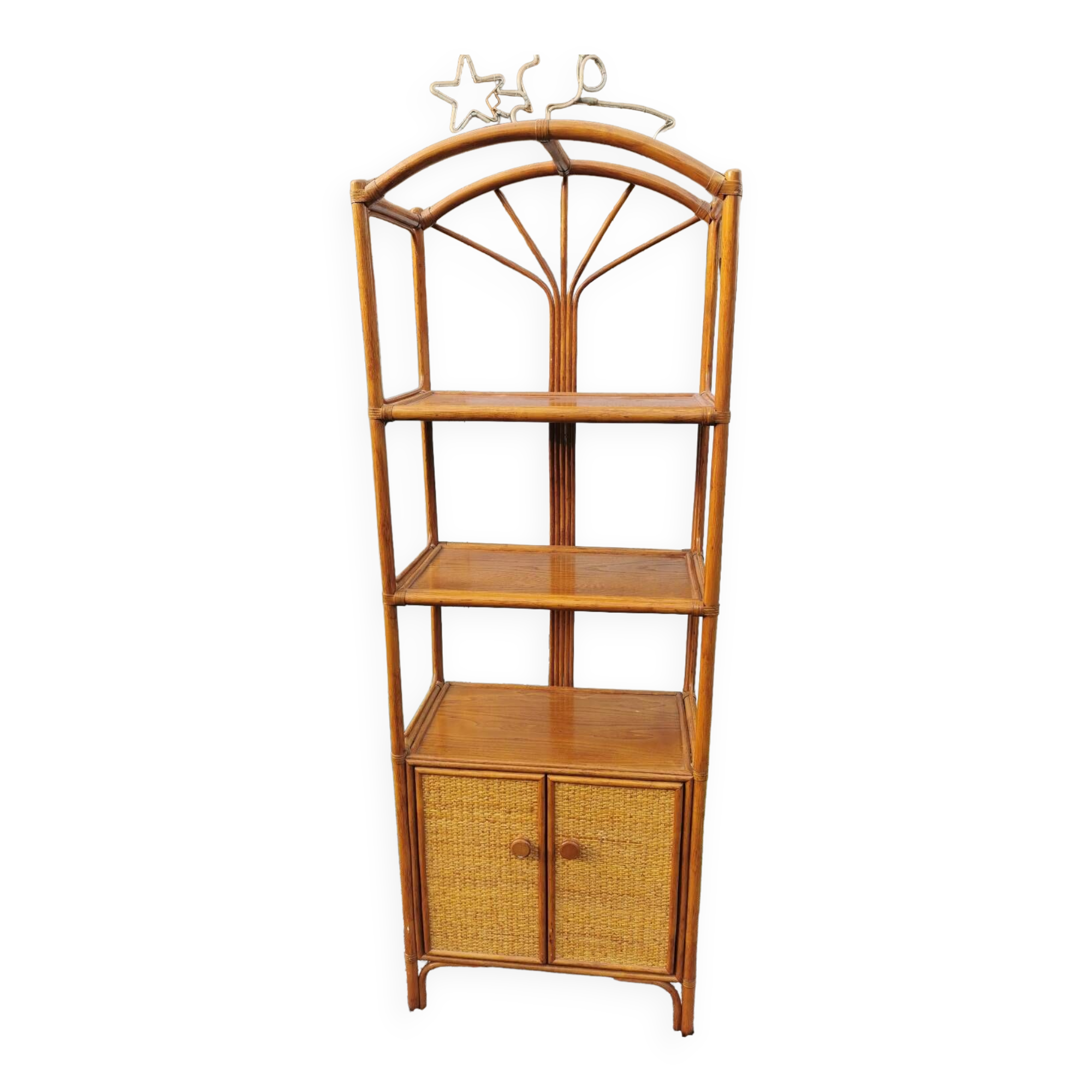 Rattan shelf