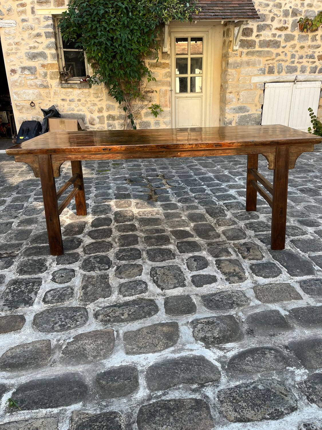 19th century Chinese high table in varnished wood