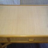 Rattan and bamboo desk or console
