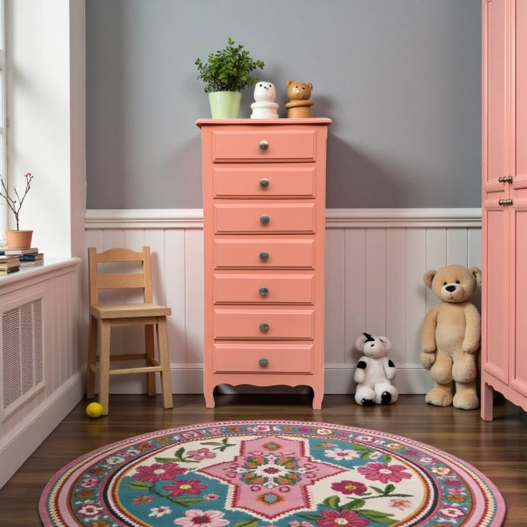 Vintage coral pink weekly planner H120