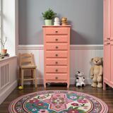 Vintage coral pink weekly planner H120