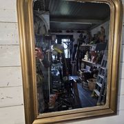 Miroir style Louis Philippe doré,  100×74cm