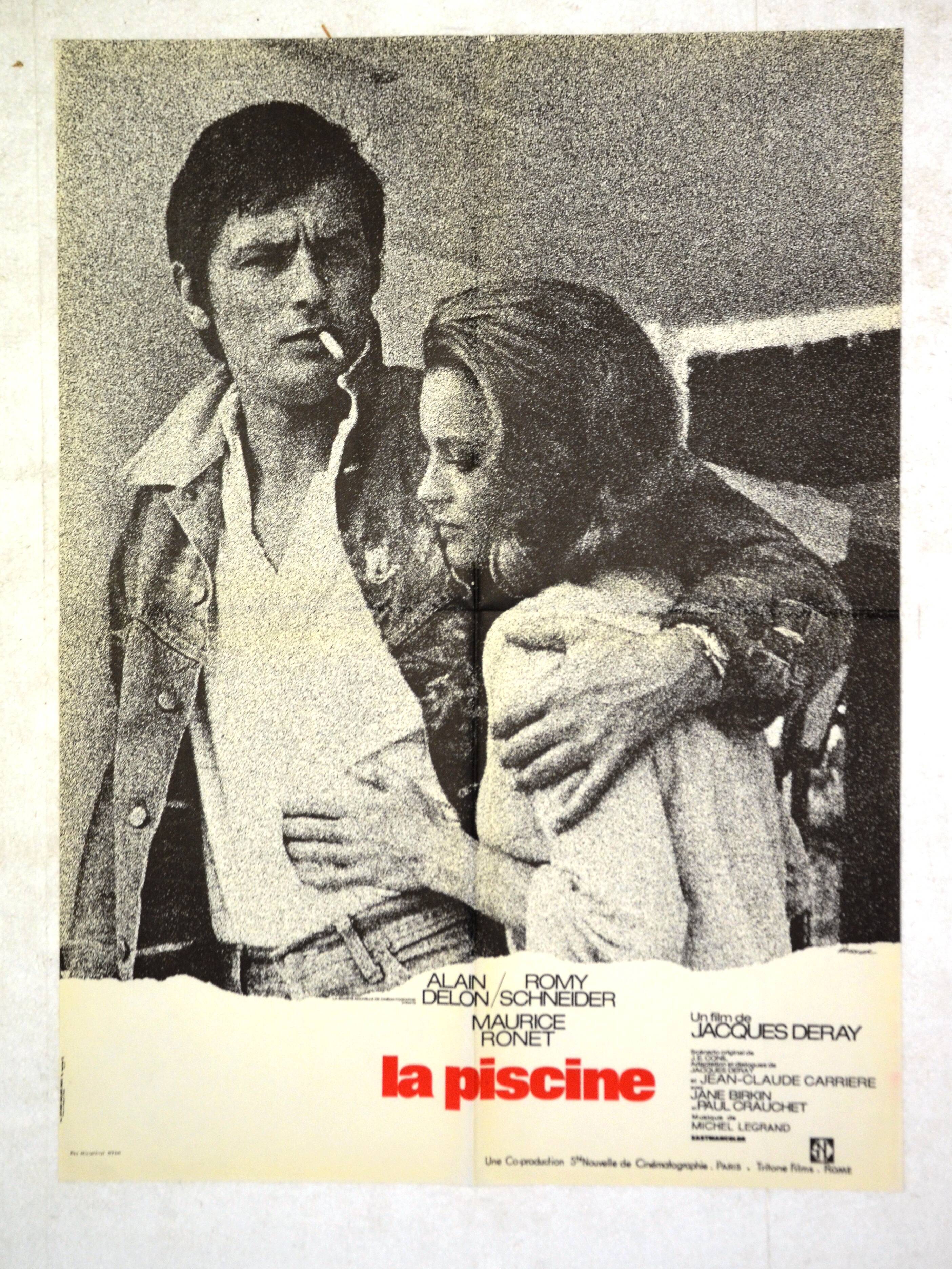 Cinema poster "La Piscine" from 1969 Alain Delon, Romy Schneider...