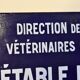 Plaque émaillée "direction vétérinaire du bas Rhin"