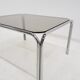 Table basse vintage metal chromé et verre, années 1970