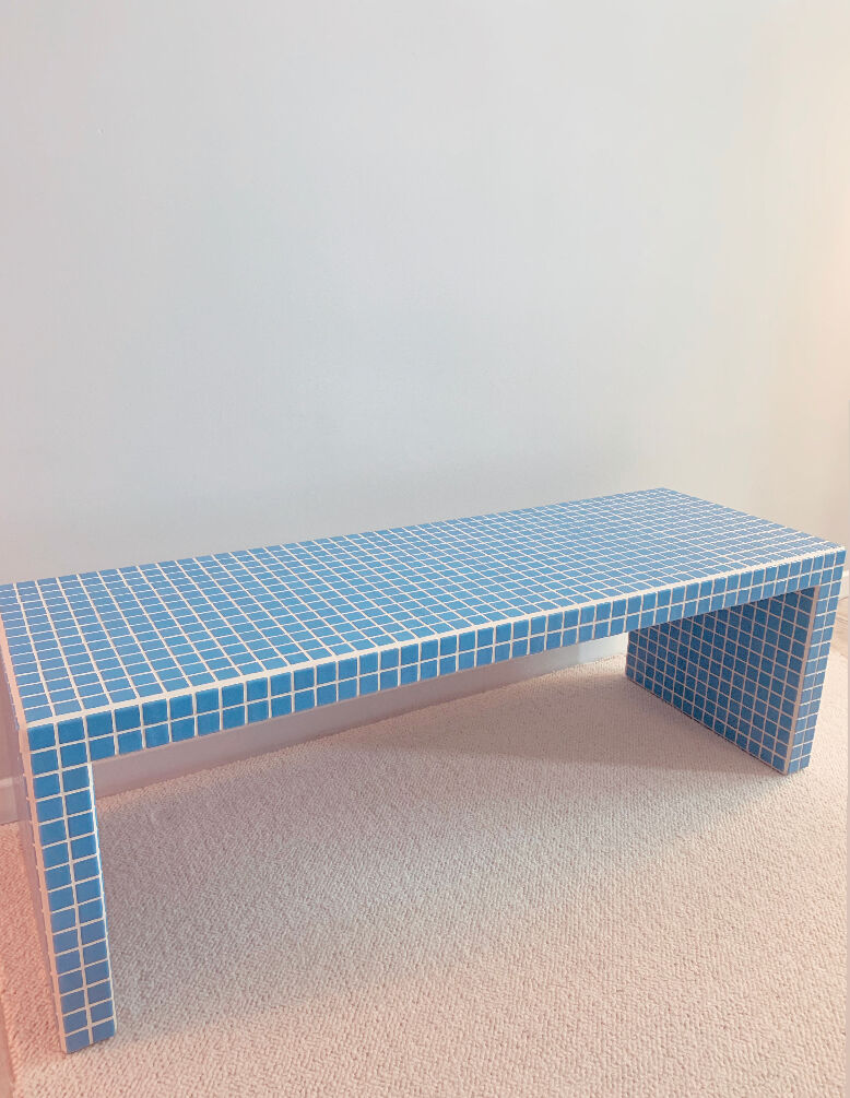 Ceramic mosaic tile coffee table