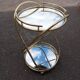 Desserte de salon circulaire à deux plateaux époque circa 1970-1980